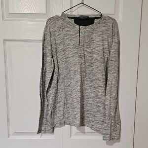Banana Republic Gray Long Sleeve Tee Casual Knit